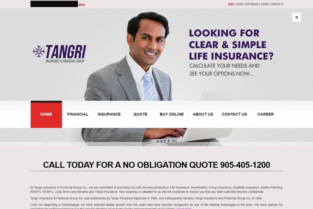 Tangri Insurance Website