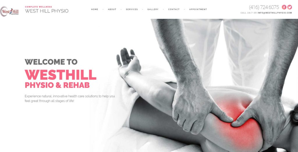 Westhill Physio Website