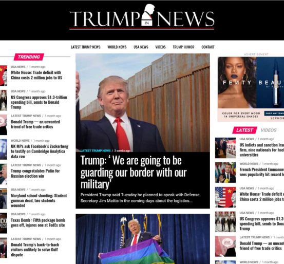 Trump In News Website